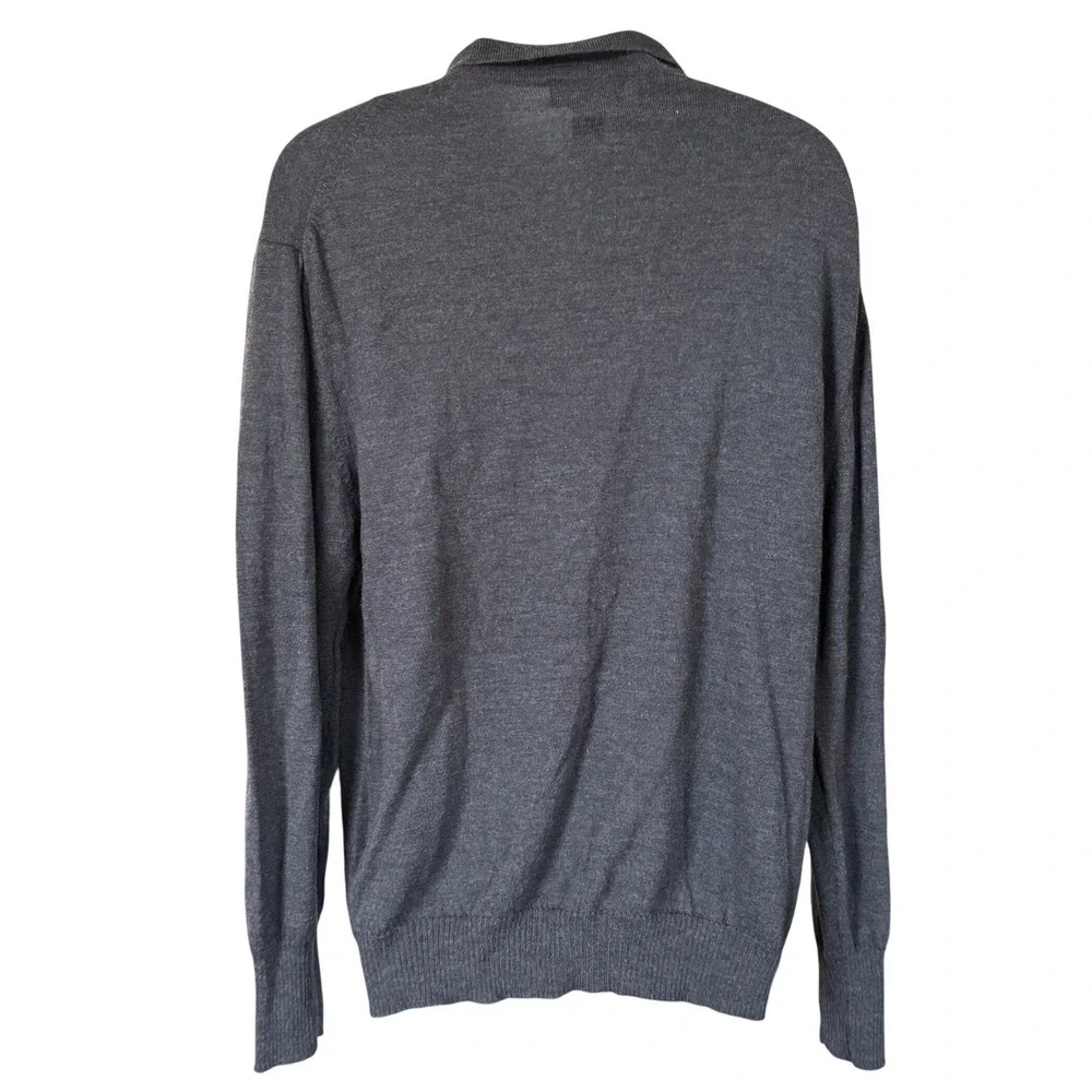 Banana Republic Extra Fine Italian Merino Wool Sweater Sz XL Gray‎ Casual